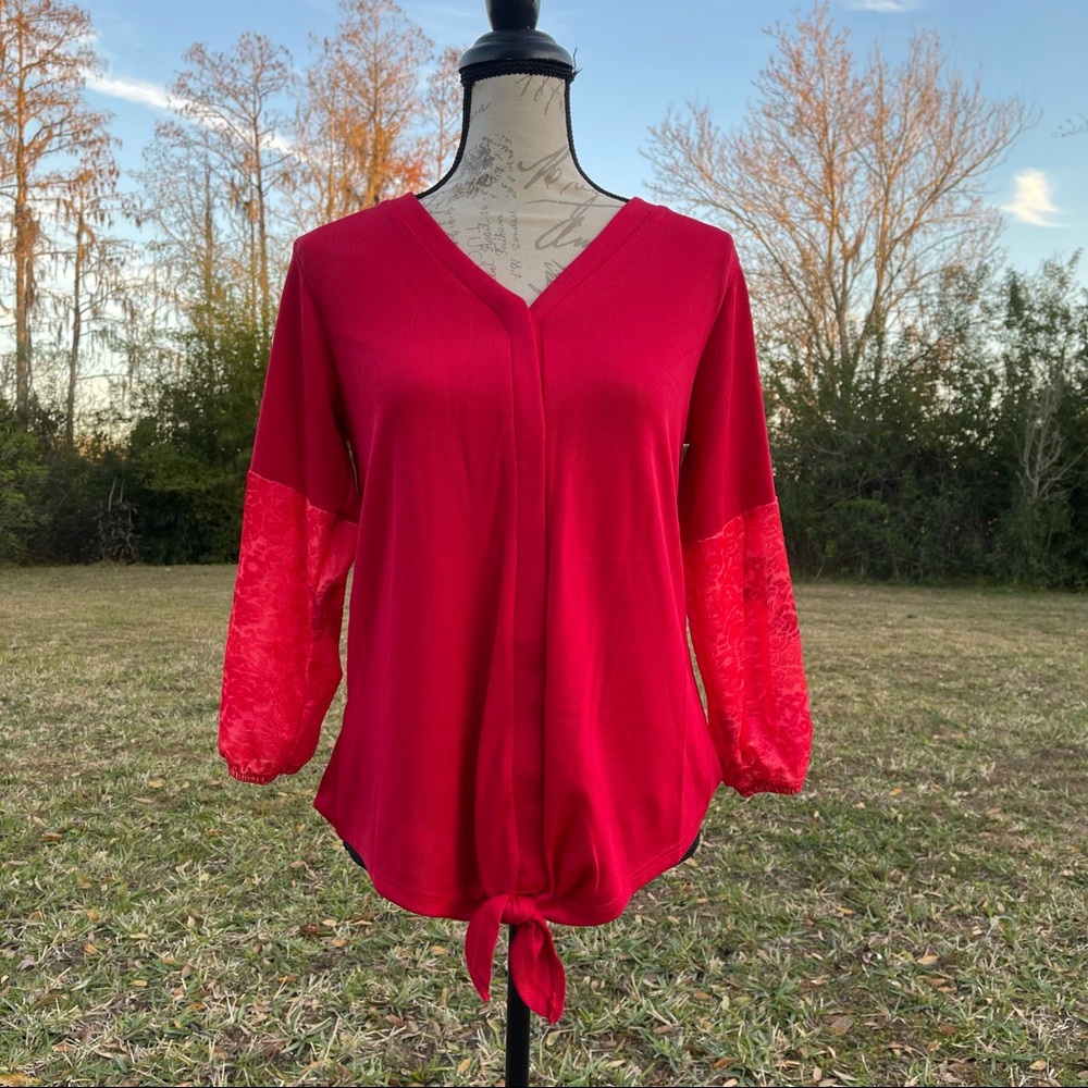 Ladies Small Red Top